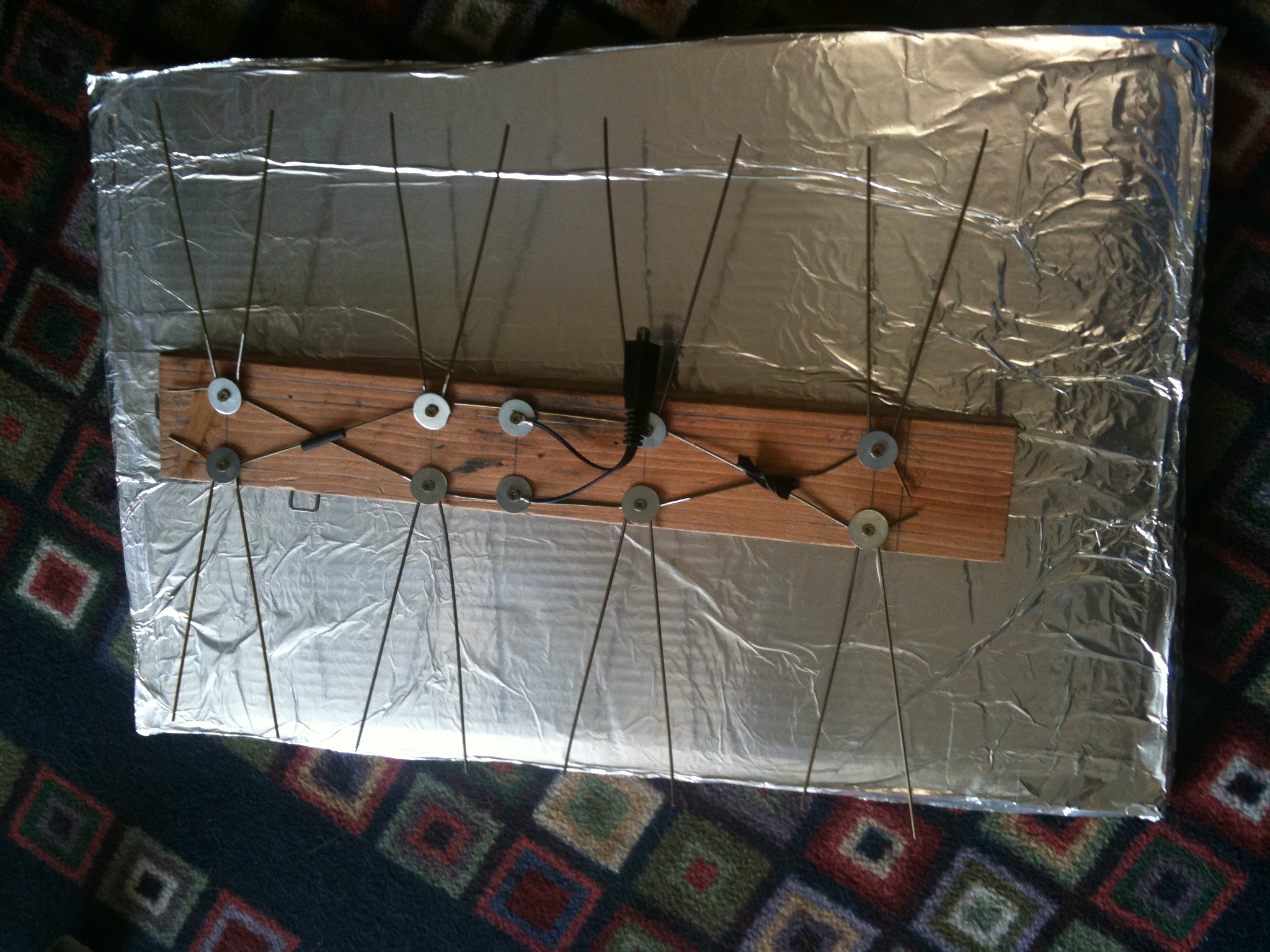 Hdtv Antenna From Coathangars Tinfoil And A 2x4 Austins Imaging Blog